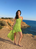 Sirène Maxi Mesh Dress - Olive Green