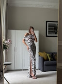 Caresse Maxi Dress - Zebra