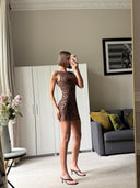 Soleil Mini Mesh Dress - Leopard