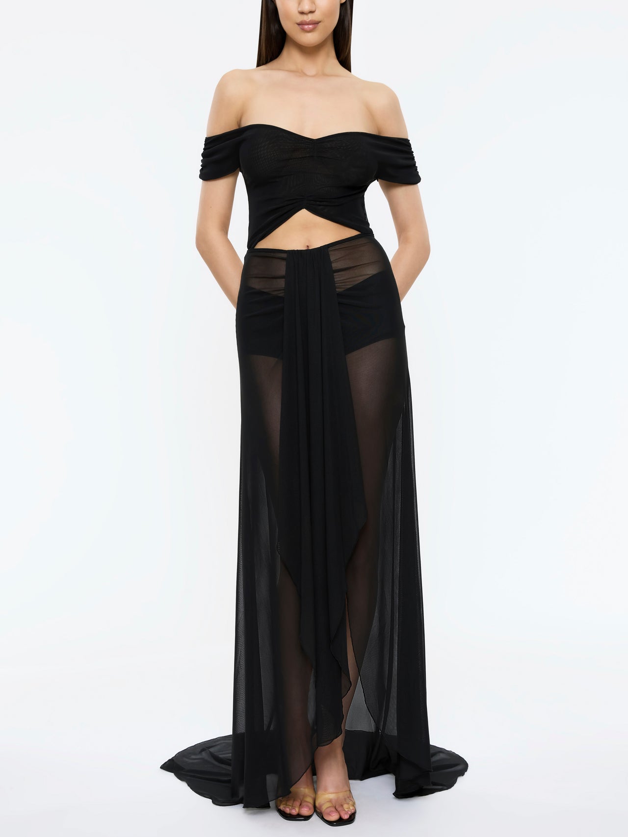 Serenade Mesh Gown - Black