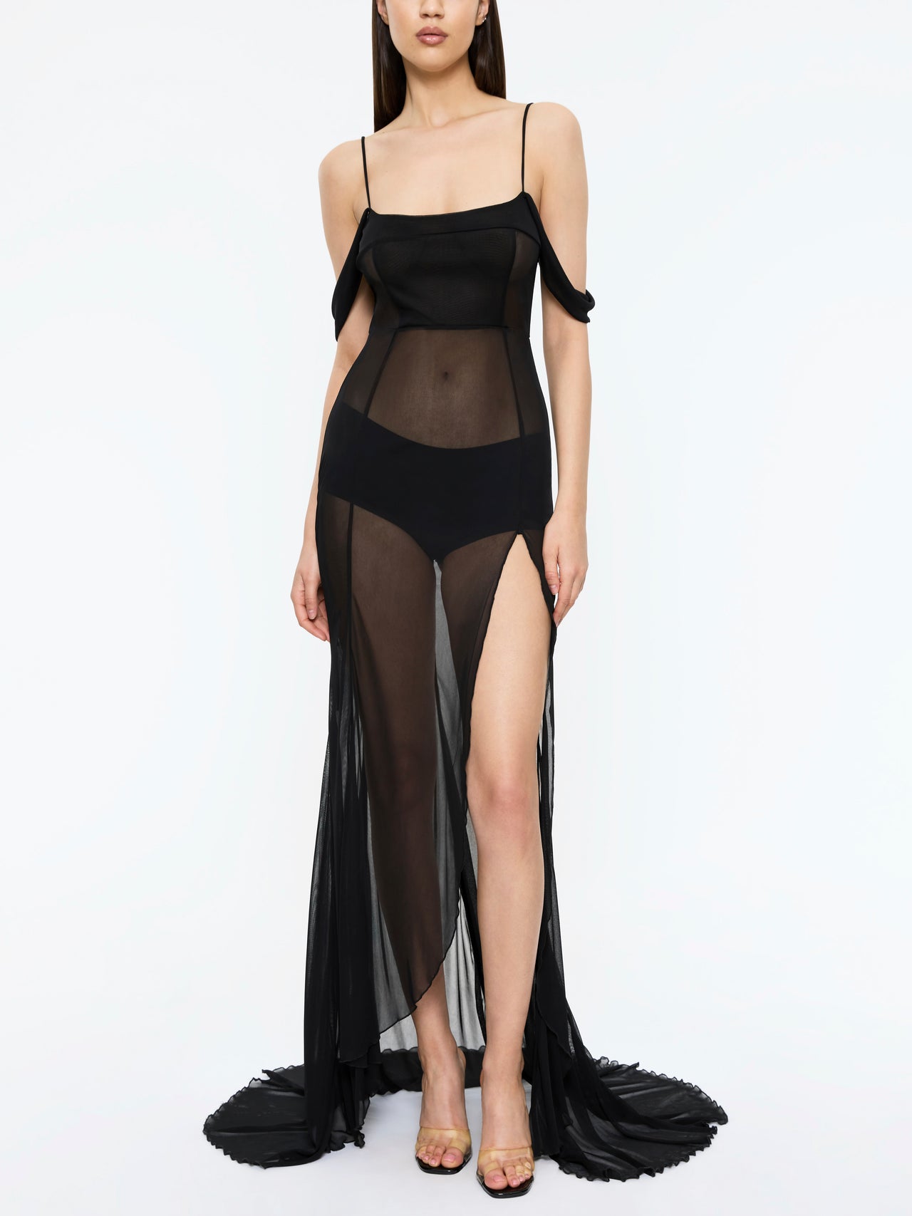 Amazone Mesh Gown - Black