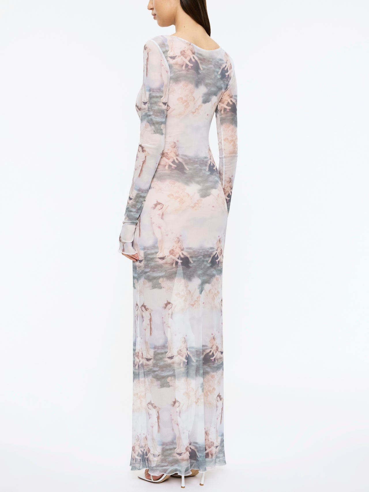 Brume Mesh Maxi Dress - Grey Print