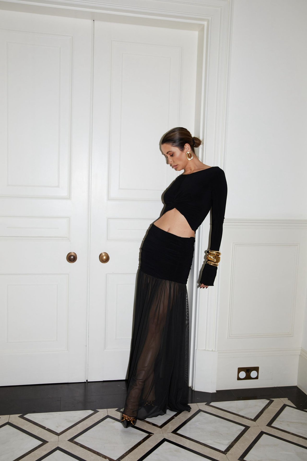 Serum Maxi Skirt in Black